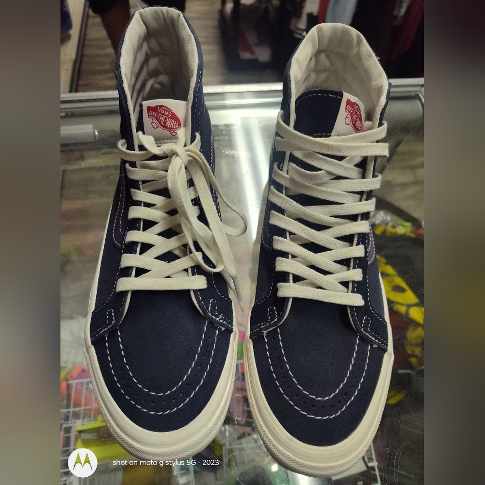 Vans Vault OG Sk8-Hi LX  Shale/Purple Velvet VN0A4BVB20T Size 9 Men Wo 10.5 NEW